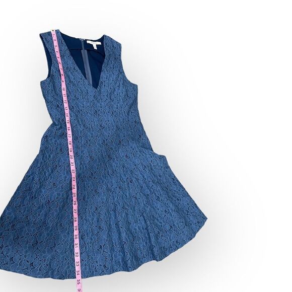 Derek Lam 10 Crosby Blue Lace Fit and Flare Skater Dress Size 4 - Picture 8 of 10